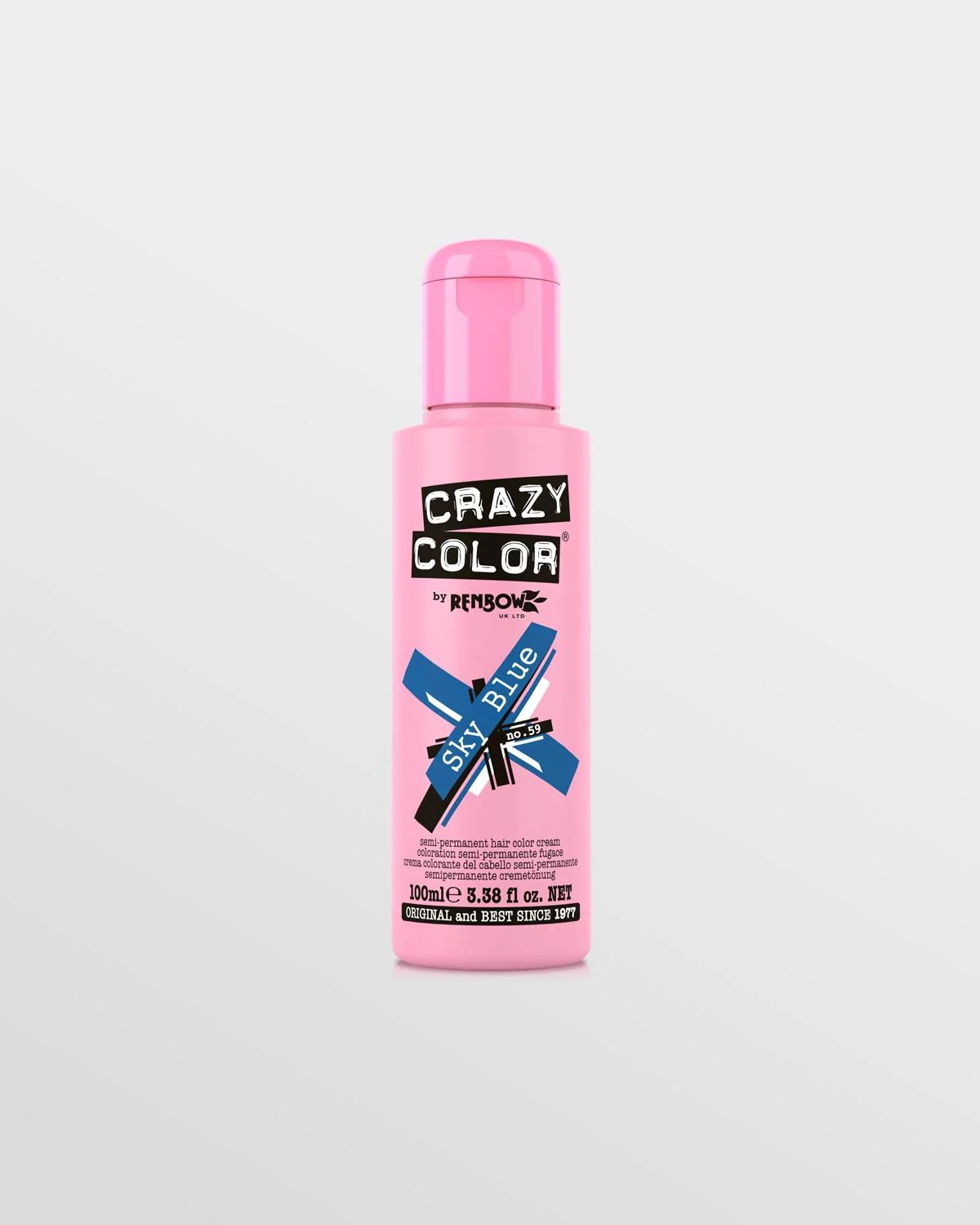 Crazy Color Semi Permanent Hair Colour No 59 - Sky Blue