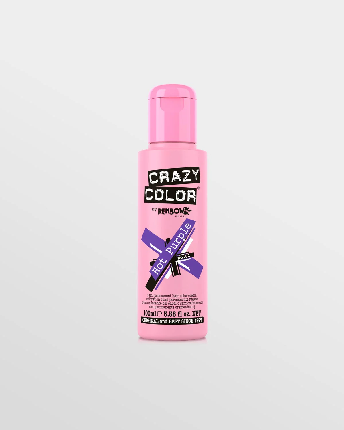 Crazy Color Semi Permanent Hair Colour No 62 - Hot Purple