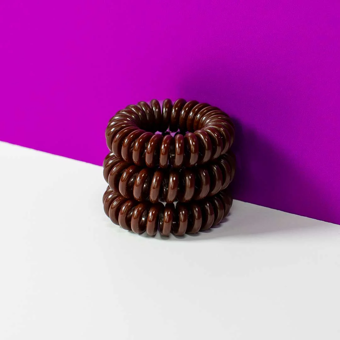 Dark Brown Anti-Tension Bobble Set of 3
