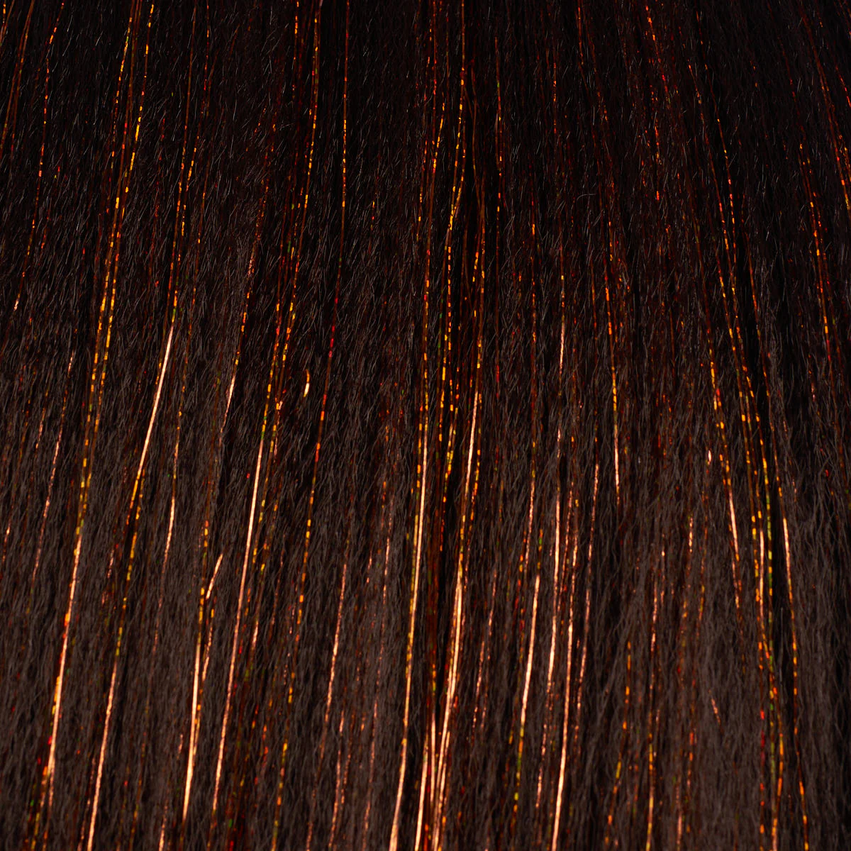 Dark Brown & Tinsel Synthetic Jumbo Braid - Image 5