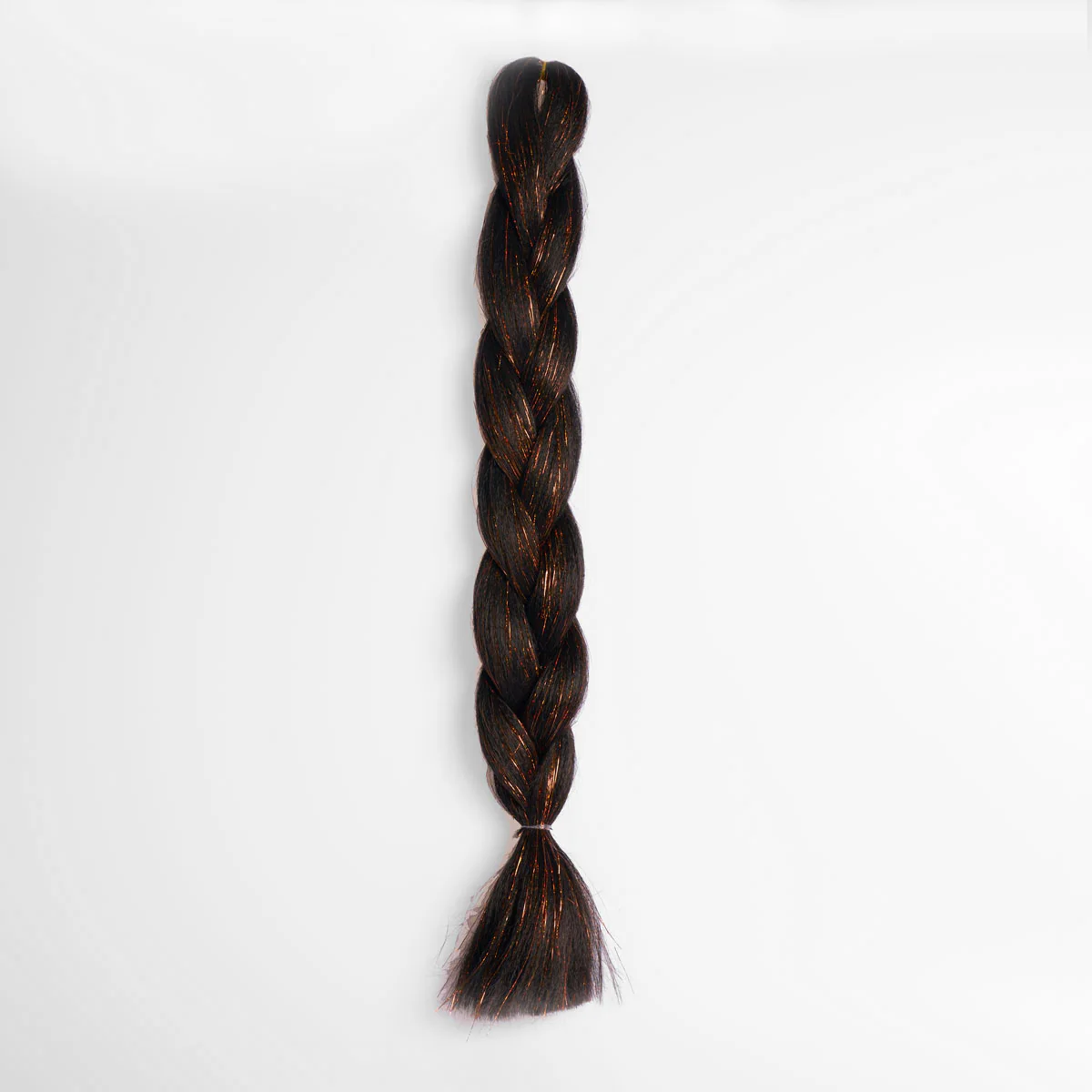 Dark Brown & Tinsel Synthetic Jumbo Braid - Image 6