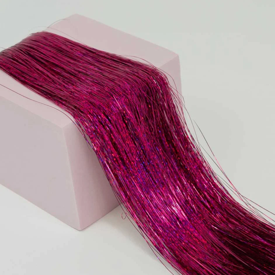 Dark Pink Hair Tinsel - Image 3