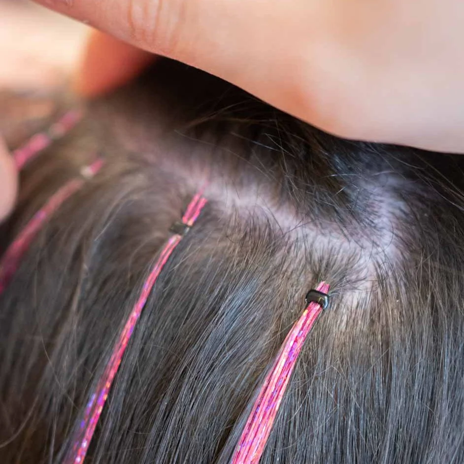 Dark Pink Hair Tinsel - Image 4