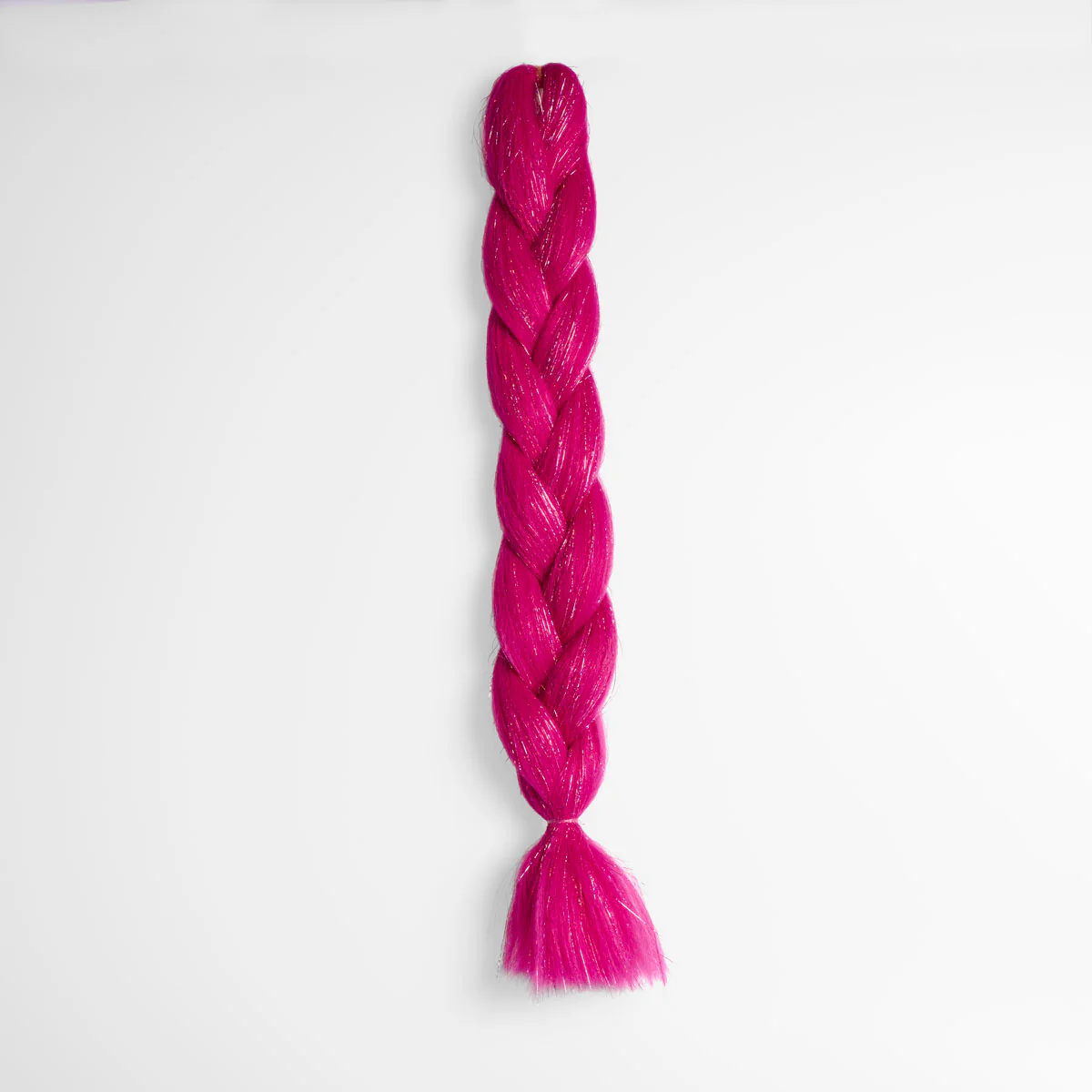Dark Pink & Tinsel Synthetic Jumbo Braid - Image 6