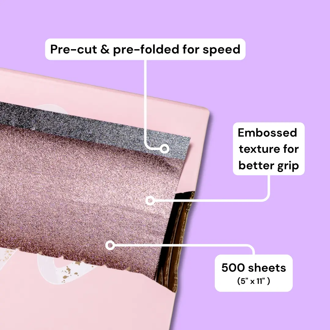 EXTRA Wide Textured Rose Gold Pop Up Foil - Image 3