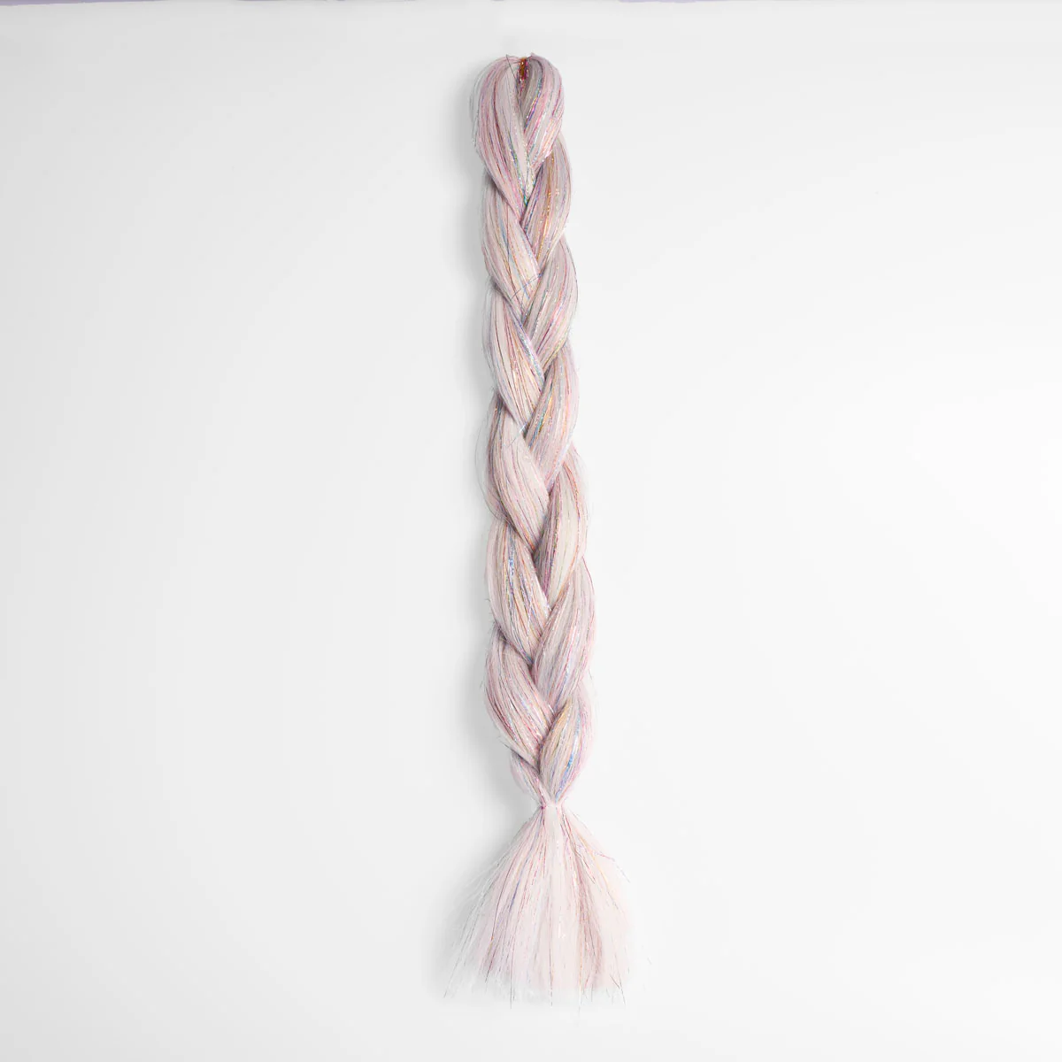 Grey & Rainbow Tinsel Synthetic Jumbo Braid - Image 6