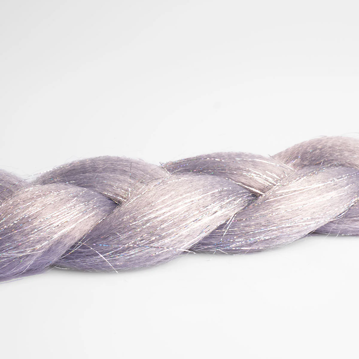 Grey & Tinsel Synthetic Jumbo Braid - Image 4