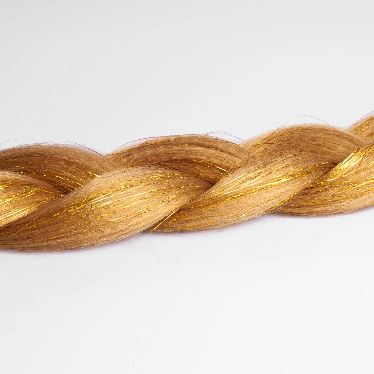 Light Brown & Tinsel Synthetic Jumbo Braid - Image 4