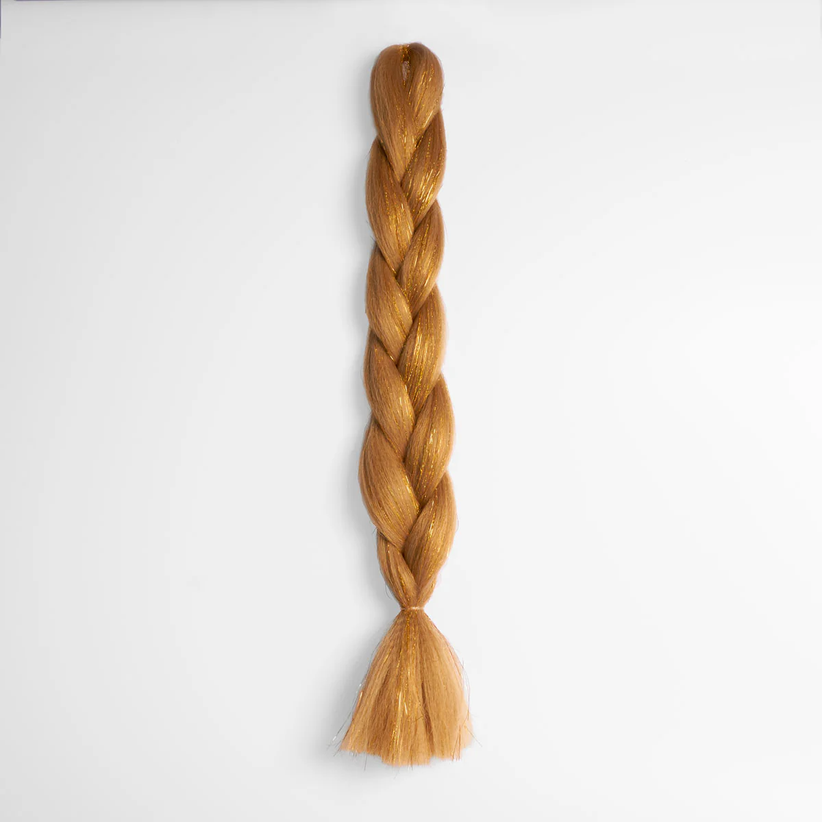 Light Brown & Tinsel Synthetic Jumbo Braid - Image 6