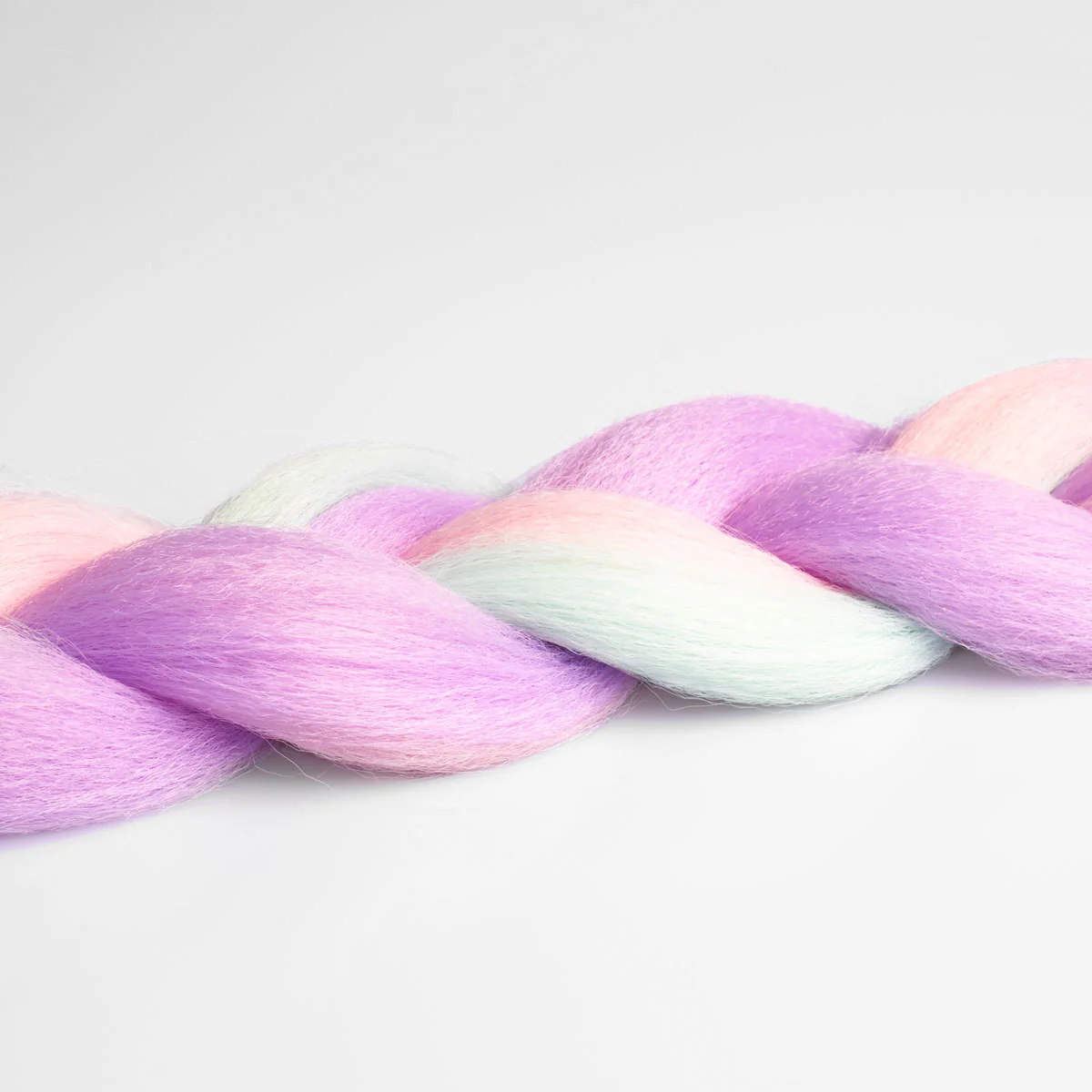 Lilac, Pink & Blue Synthetic Jumbo Braid - Image 4