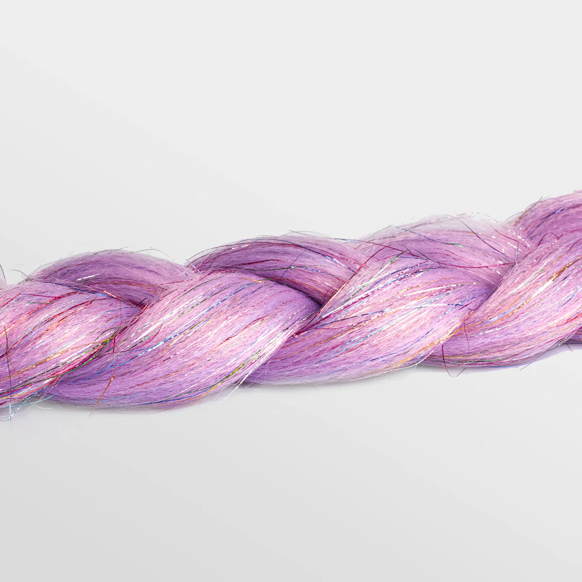 Lilac & Rainbow Tinsel Synthetic Jumbo Braid - Image 4