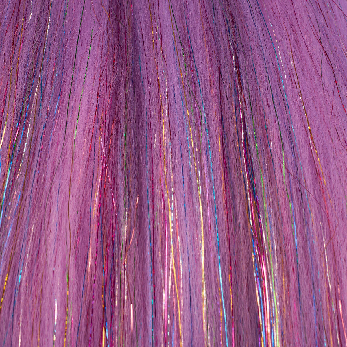 Lilac & Rainbow Tinsel Synthetic Jumbo Braid - Image 5