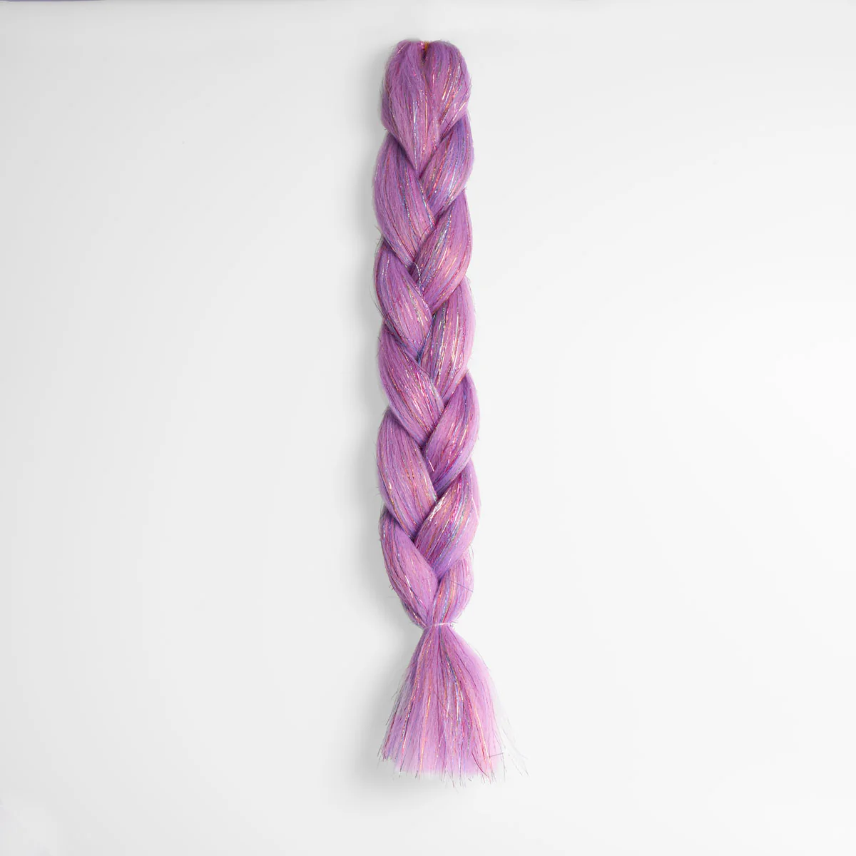 Lilac & Rainbow Tinsel Synthetic Jumbo Braid - Image 6
