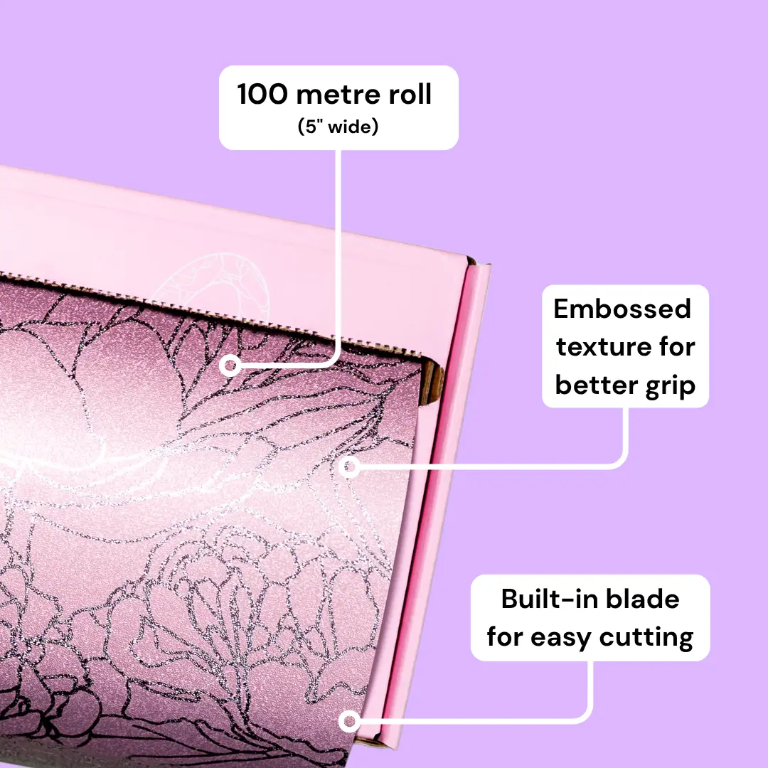 Pink Floral Foil On A Roll - Image 3