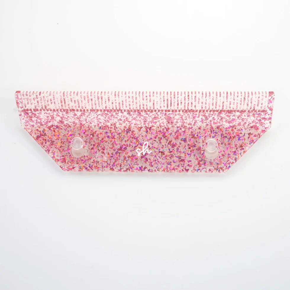 Pink Glitter Hair Extension Holder - Image 4