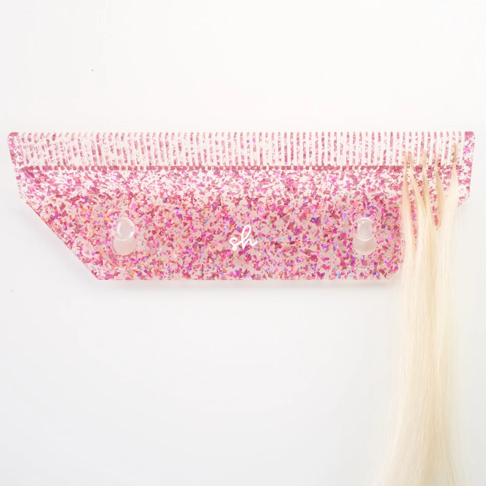 Pink Glitter Hair Extension Holder - Image 8